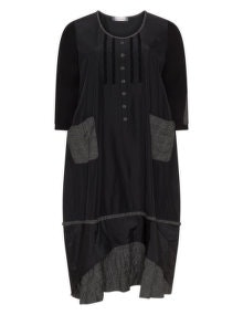 Lissmore Mixed material dress Black / Grey