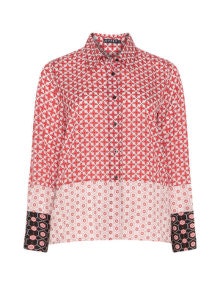 Jette Mixed pattern blouse Red / Multicolour