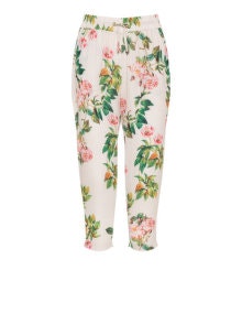 Zizzi Cropped floral print trousers Multicolour