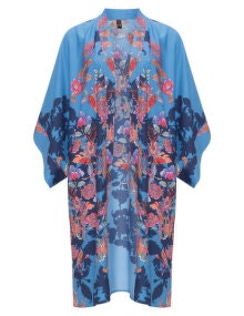 Yoek Paisley print kimono Light-Blue / Multicolour