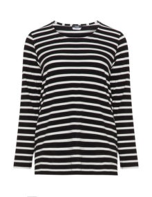 Frapp Striped long sleeve t-shirt Black / White