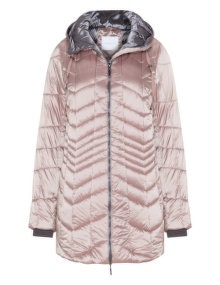 Lower Eastside Hooded quilted jacket Pink / Silver