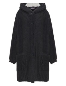 Kekoo Oversized hooded fleece jacket Anthracite