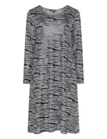 Twister Animal print dress Grey / Black