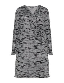 Twister Animal print wrap dress  Grey / Black