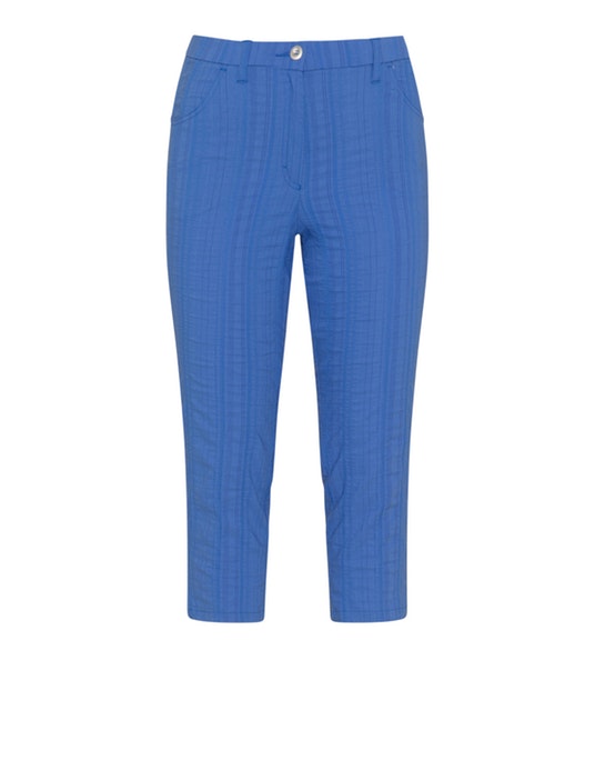 Kj Brand Cotton mix cropped trousers Blue