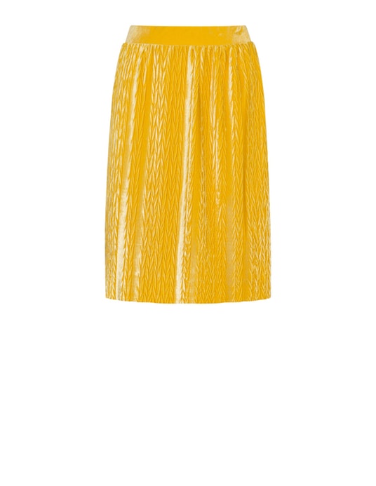 Junarose Textured velvet skirt  Yellow