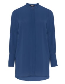 navabi Long crêpe blouse Blue