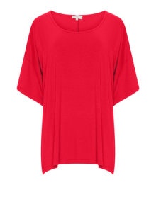 Amber and Vanilla Oversized jersey t-shirt Red