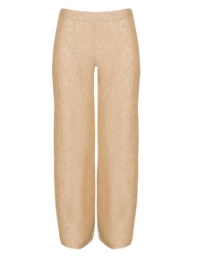navabi Wide cut linen trousers Camel