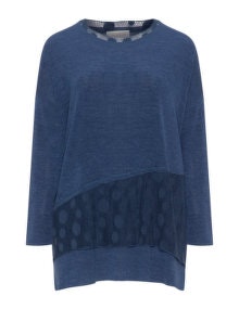 Isolde Roth Dotted fine knit jumper Dark-Blue