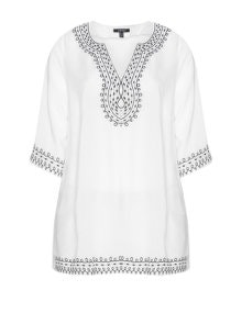 Samya Embroidered tunic White