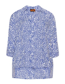 Aprico Geometric print blouse Blue / White
