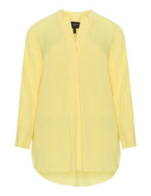 Live Unlimited London Mandarin collar blouse Yellow