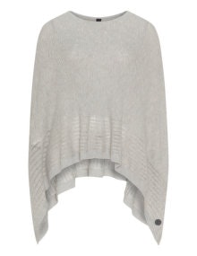 Adia Cotton blend poncho Grey