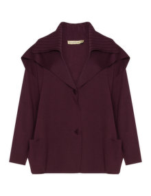 Isolde Roth Double collar cardigan Bordeaux-Red