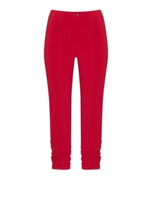 Jennifer Bryde Gathered cropped trousers Red