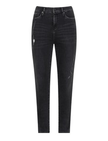 Fox Factor Distressed slim fit jeans Black