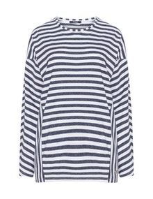 Frapp Striped sweatshirt Dark-Blue / White