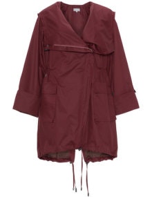 Yoona Drawstring hooded jacket Bordeaux-Red