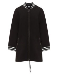 Yoona Zipper detail jersey jacket  Black