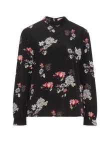 Velvet Pop All over floral print tunic  Black / Multicolour
