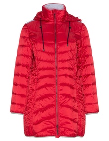 kirsten Quilted hooded jacket Red