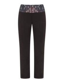 Zhenzi Contrast seam sports trousers Black