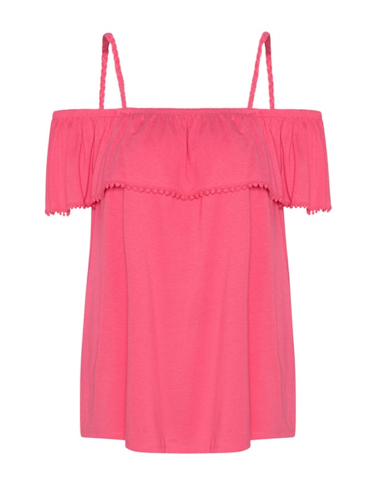 Yours Clothing Off-the-shoulder top Pink