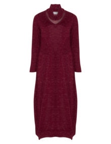 Lissmore Marl knitted midi dress Red
