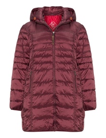 kirsten Quilted hooded jacket Bordeaux-Red / Anthracite