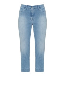 Kj Brand Distressed 7/8 length Betty jeans Blue