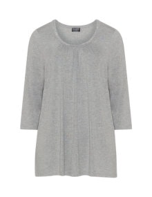 Via Appia Due Embellished jersey top Grey
