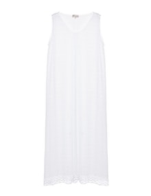 Caya Coco Semi-sheer mesh beach dress White