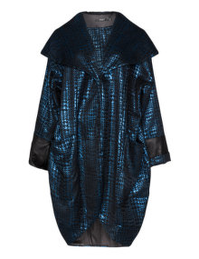 Mat Sparkling fringed knit cardigan Blue / Black