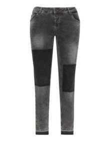 Zizzi Sanna skinny washed out effect jeans  Grey