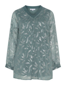 Zhenzi - Metallic print tunic