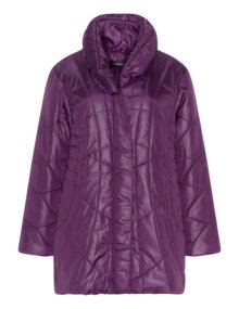 Doris Streich Shawl collar quilted jacket Purple