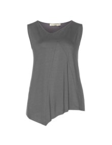 Isolde Roth Asymmetrical jersey top Anthracite