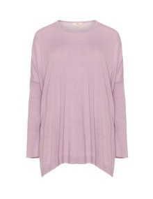 Amber and Vanilla Oversized fine knit jumper Pink