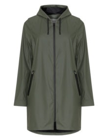 Junarose Hooded rain coat  Khaki-Green