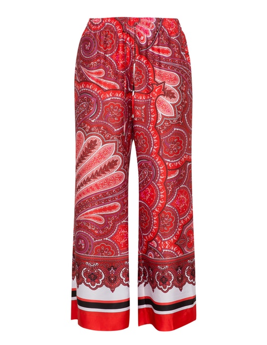 Lauren Ralph Lauren Woman Wide leg paisley trousers Red / Multicolour