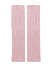 Isolde Roth Rib knitted arm warmers Dusky-Pink