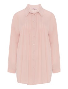 annalisa Pleated crepe shirt  Dusky-Pink