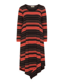 Isolde Roth Midi striped dress Brown / Orange