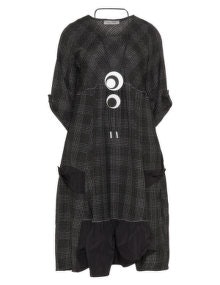 zedd plus Checked A-line dress Black / Grey
