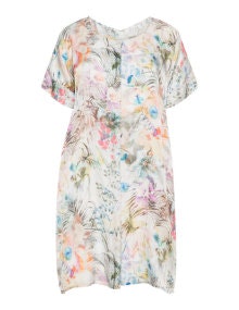 Open End Floral print silk blend dress Multicolour