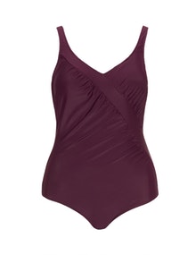 Caya Coco Gathered swimsuit Bordeaux-Red