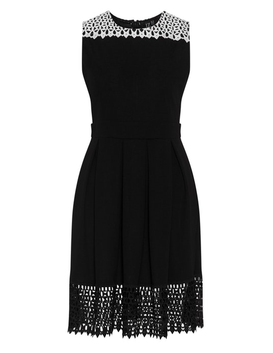 Izabel Curve Flared dress  Black / White