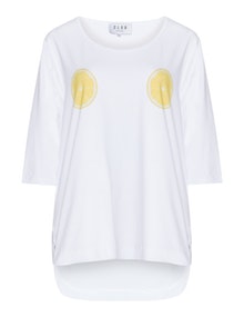 Club One Citrus print t-shirt White / Yellow
